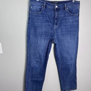 Liverpool Kennedy High Rise Straight Leg Jeans Women's 16/33 Blue Stretch Denim
